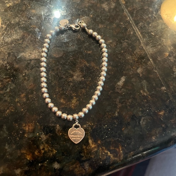 Sterling Silver Rubedo 4mm Return To Tiffany Heart Tag Bead Bracelet - Picture 2 of 5